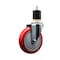 Service Caster 5'' Red Poly Wheel Swivel 1-7/8'' Expanding Stem Caster SCC-EX20S514-PPUB-RED-178 - alternate 1